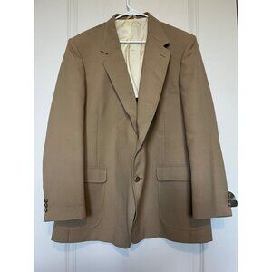 Vintage Arnie Wool Blend Mens Blazer Size 52 L 2 Button Beige